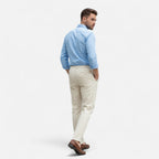 Velqlo | Men’s Trousers – Cotton Linen Straight Fit Elegance
