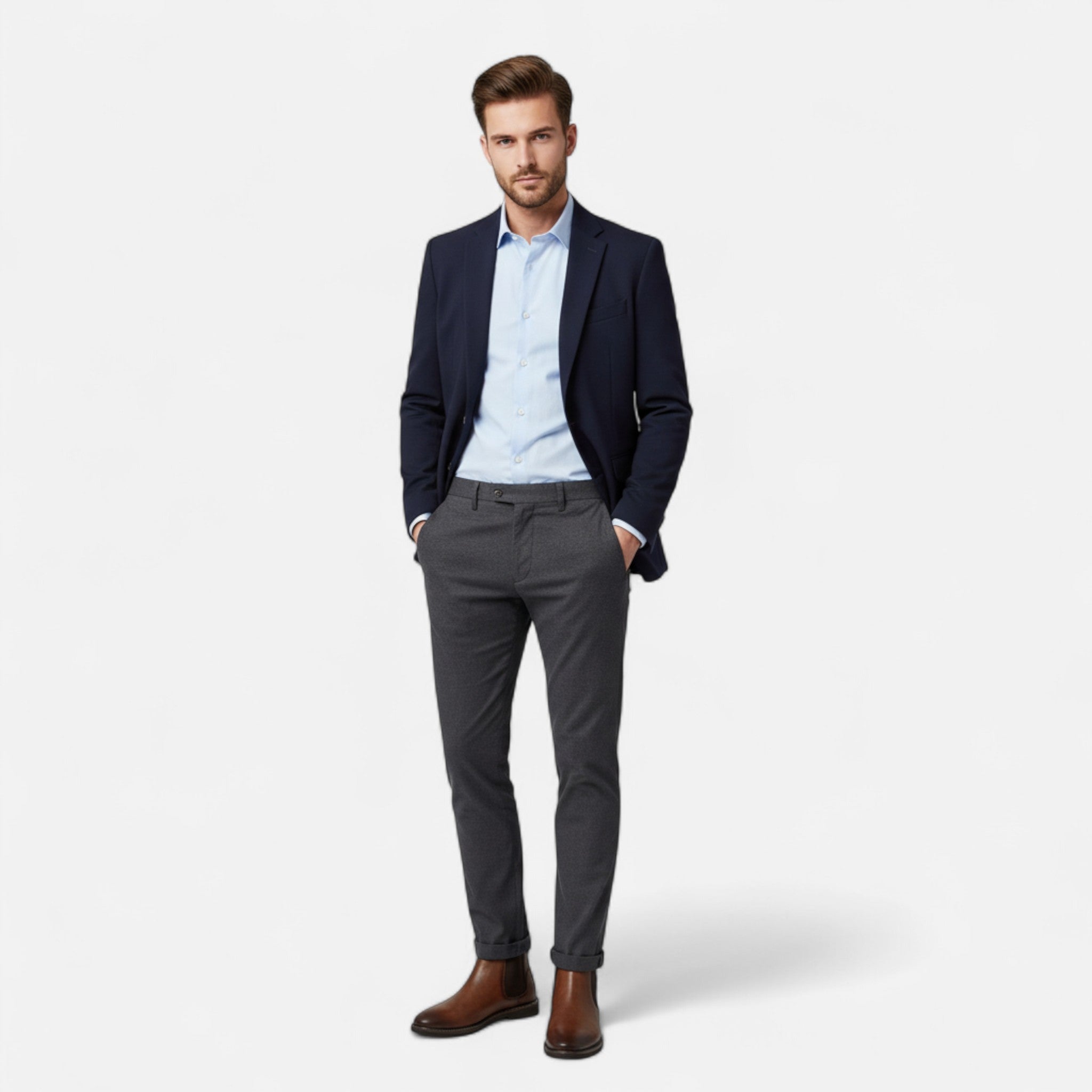 Velqlo | Bottines Chelsea pour hommes bicolores avec semelle en TPR