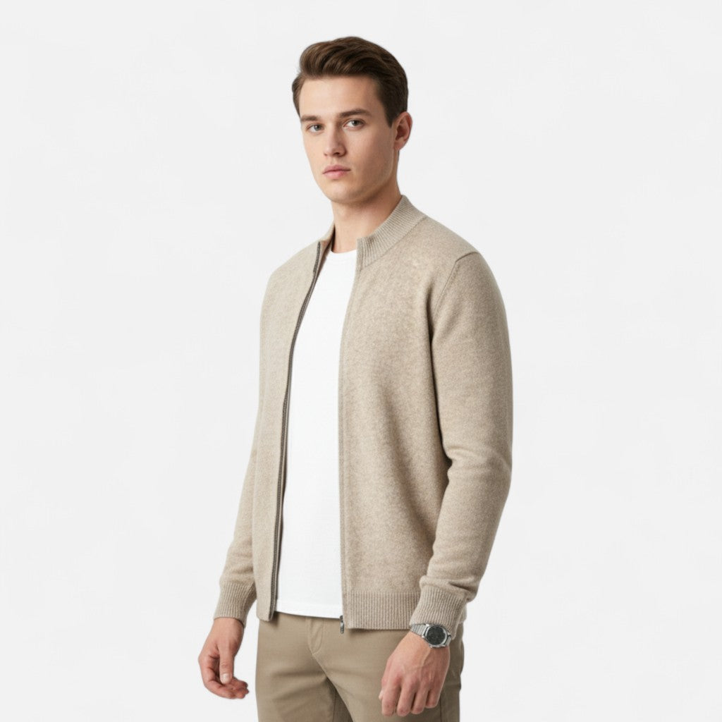 Velqlo | Pull zippé en laine mérinos pour hommes