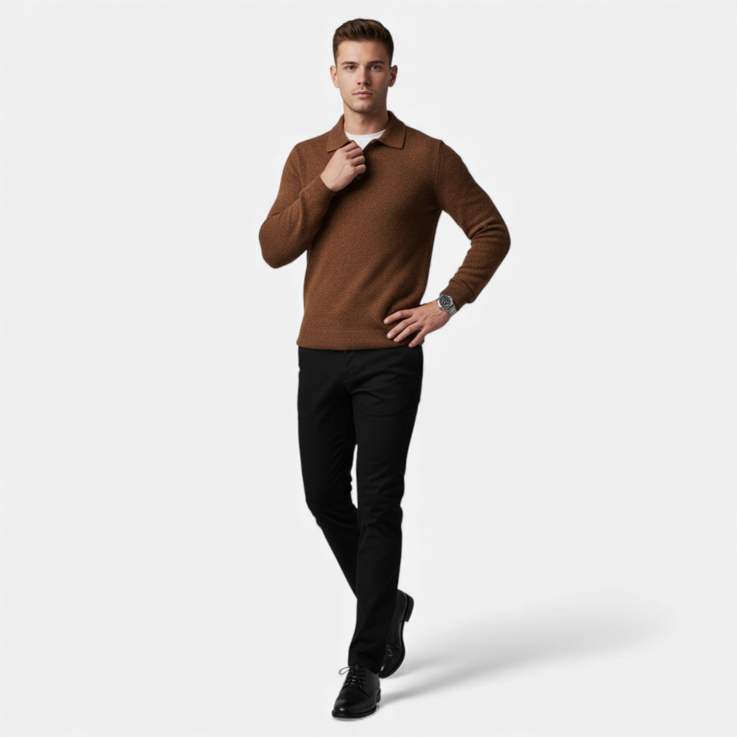 Velqlo | Pull en maille extensible pour hommes