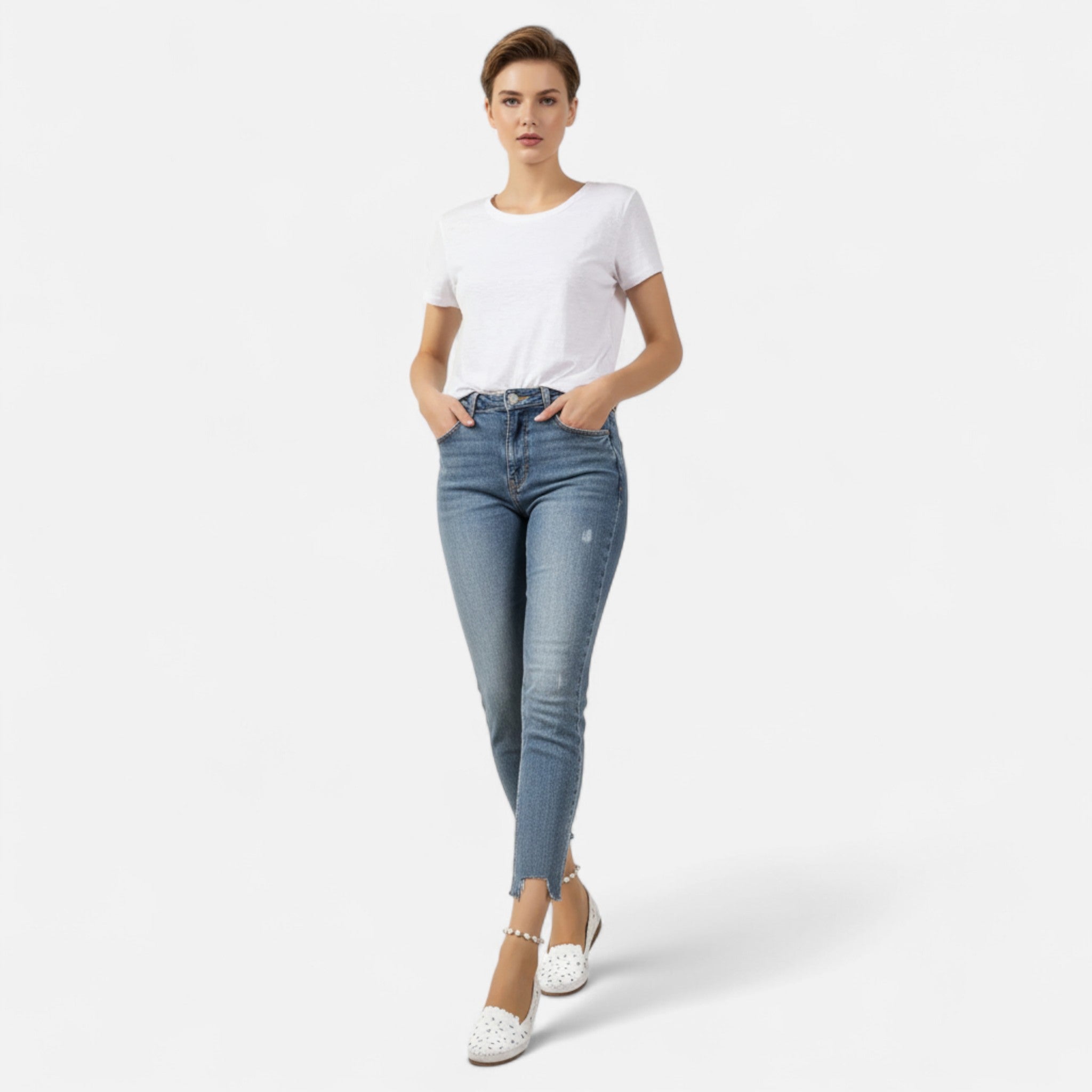 Velqlo | Chaussures plates à enfiler avec lacets pour femmes