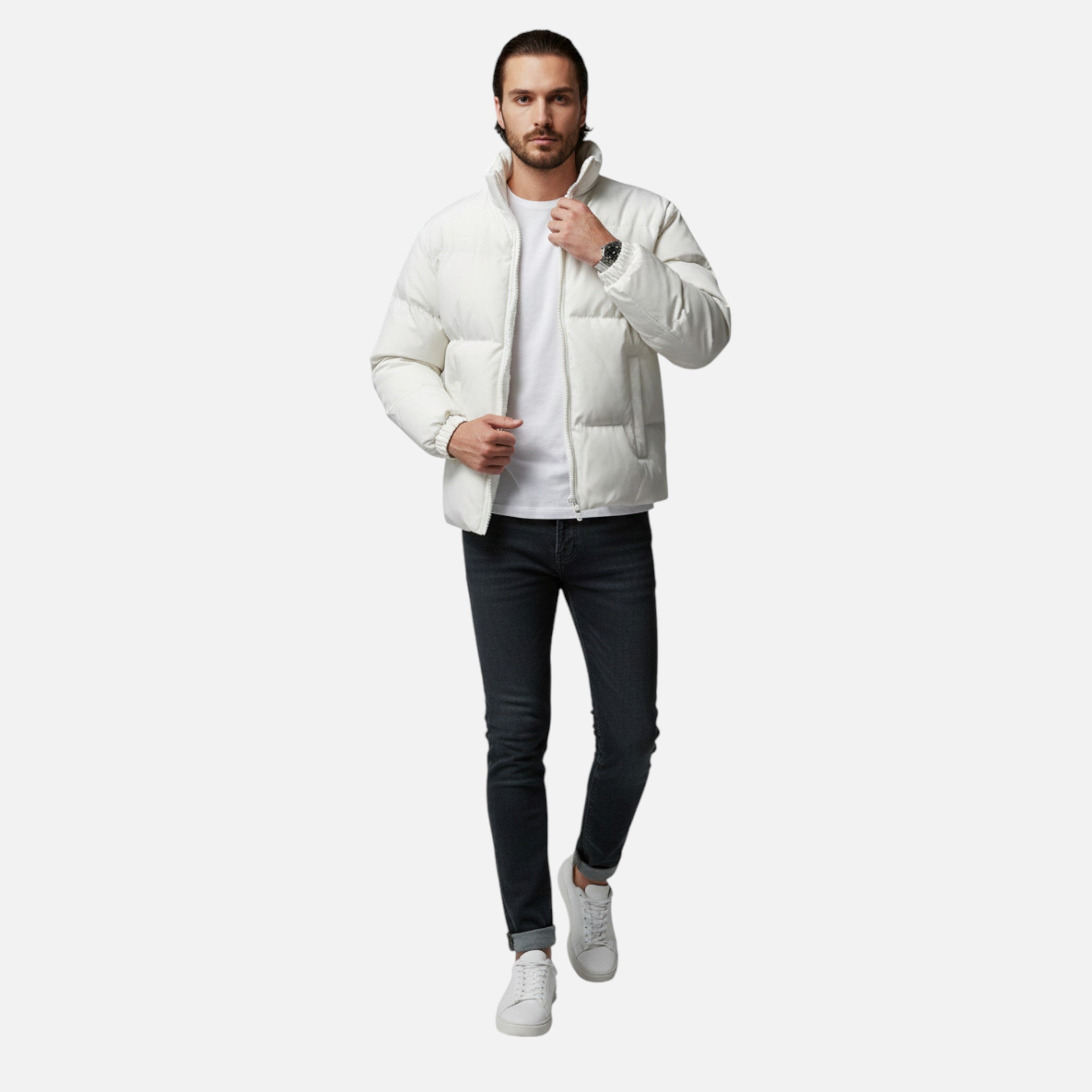 Velqlo | Veste grise zippée pour hommes