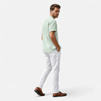 Velqlo | Men’s Henley Shirt – Cotton Linen Short Sleeve Elegance