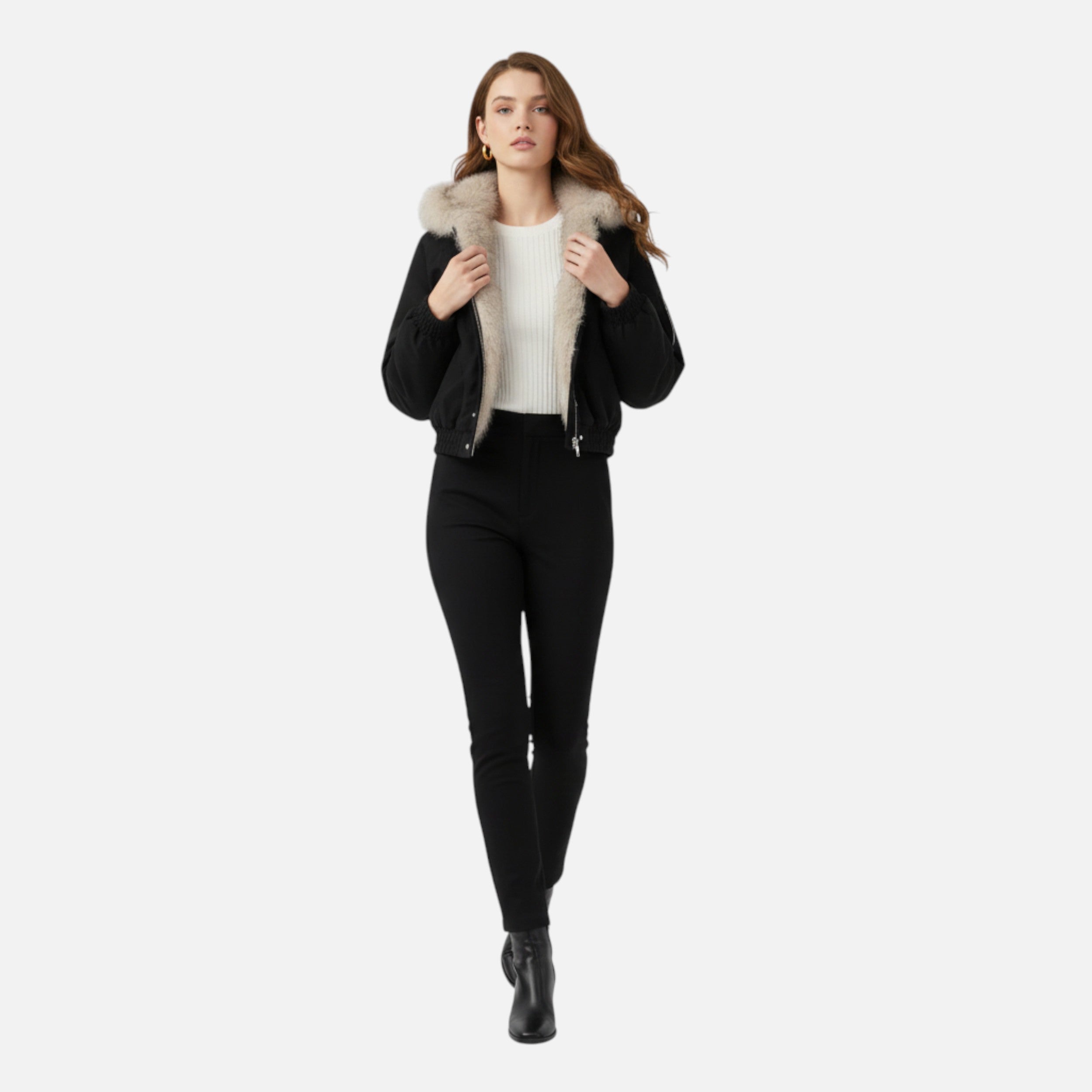 Velqlo | Manteau en Laine à Capuche pour Femmes