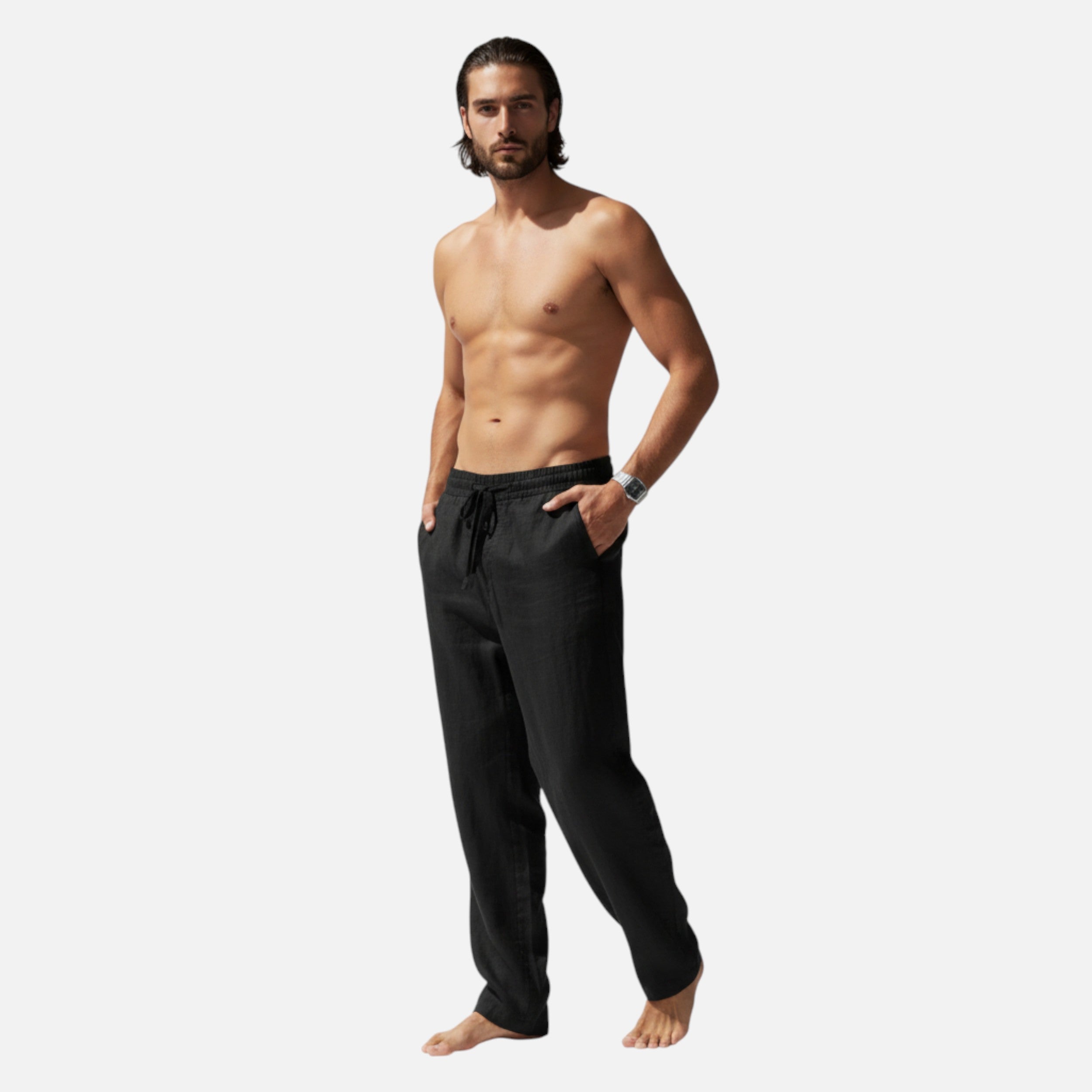 Velqlo | Pantalons en lin pour hommes Riviera