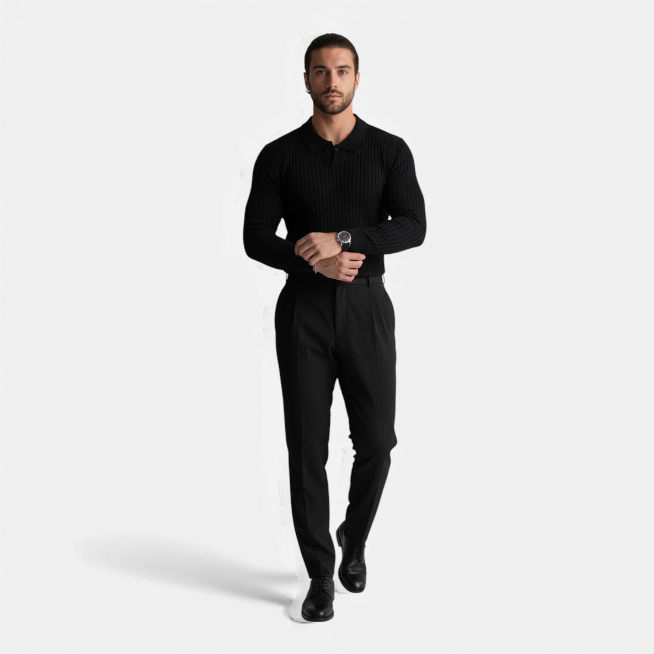 Velqlo | Pull en maille à col formel pour hommes
