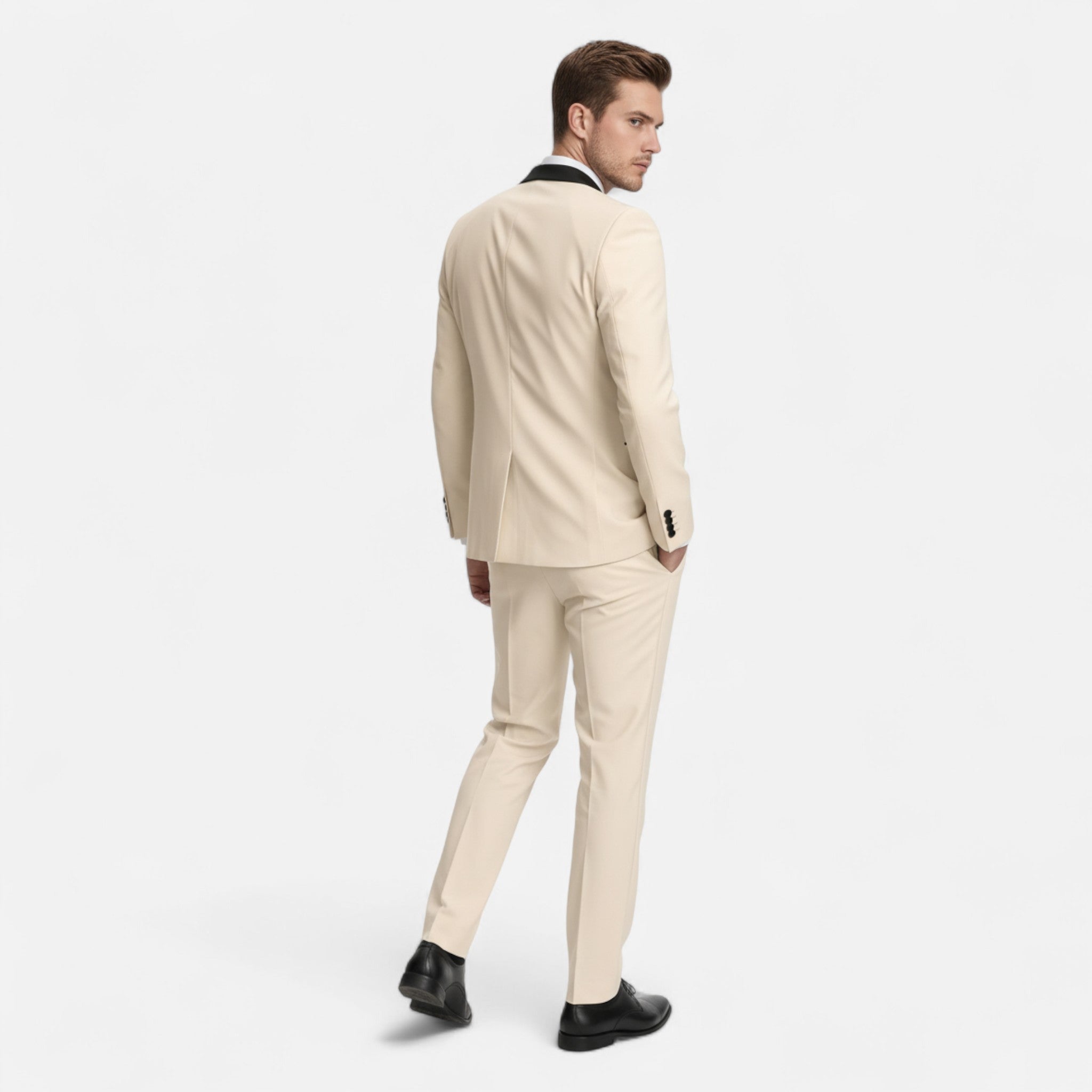 Velqlo | Costume de Tuxedo Banquet Slim Fit 3-Pièces pour Hommes