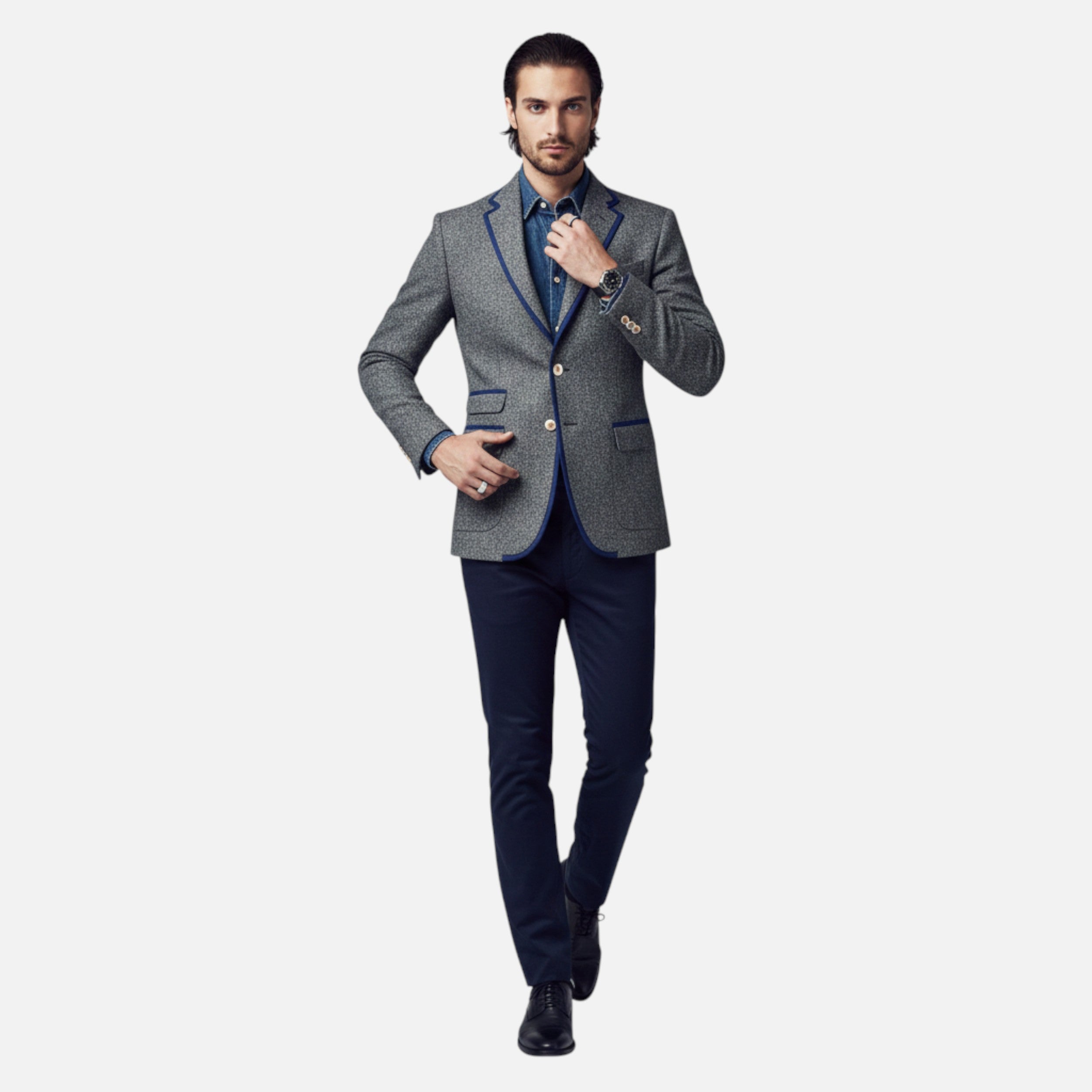 Velqlo | Blazer Héritage en Mélange de Laine pour Hommes