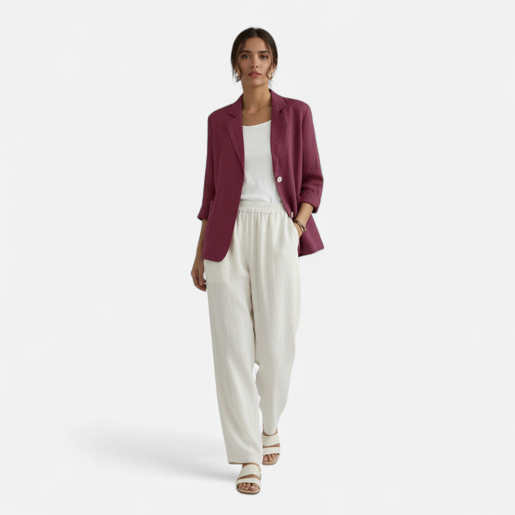 Velqlo | Veste de Commutateur Décontractée à Deux Boutons pour Femmes