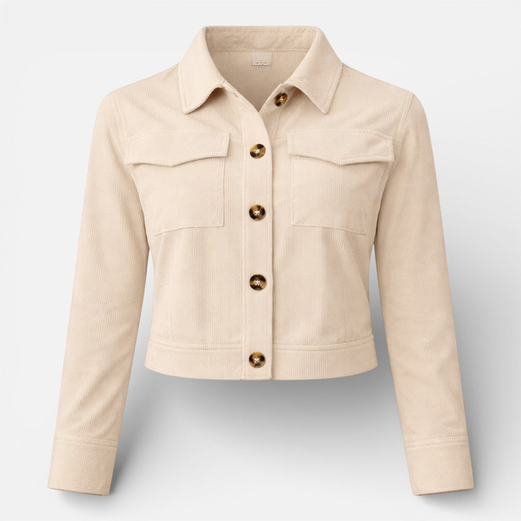 Velqlo | Veste en coton cropped pour femmes, style classique et ajusté au quotidien