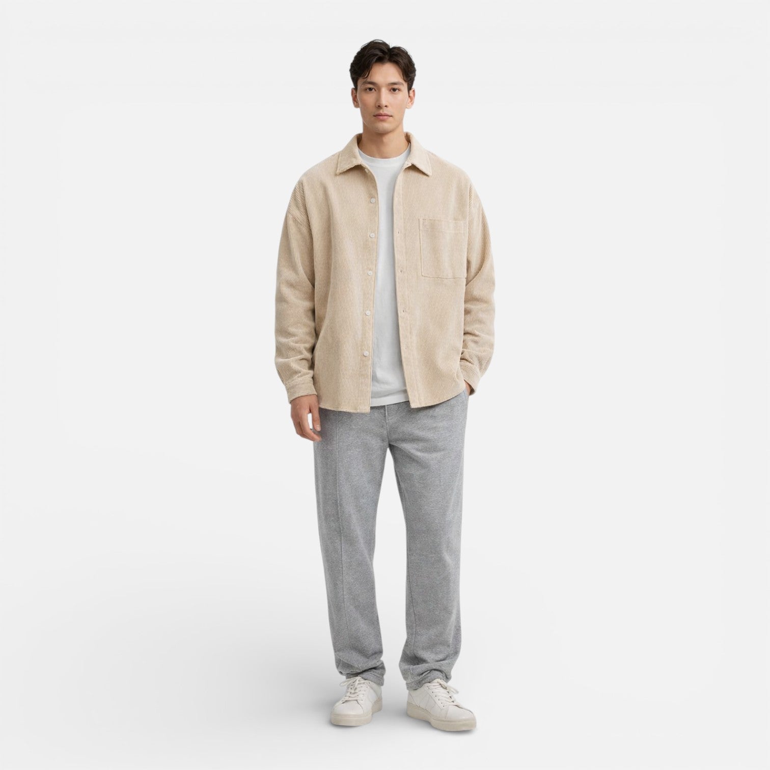 Velqlo | Veste surchemise pour hommes, coupe classique décontractée