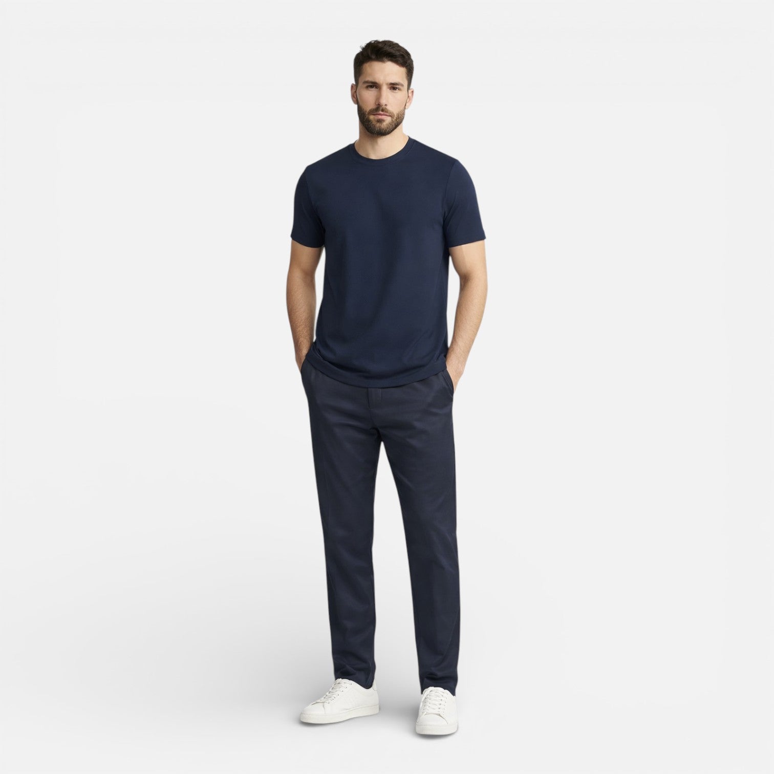 Velqlo | T-shirt classique pour hommes en coton, coupe confortable