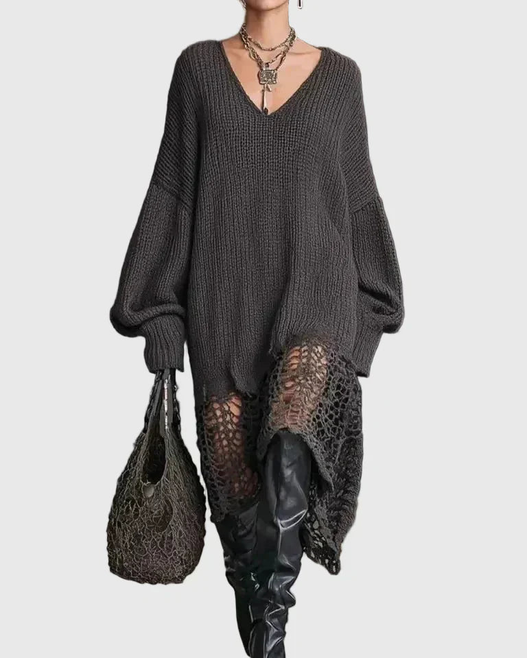 Tara | Robe Midi en Tricot Confortable et Élégante