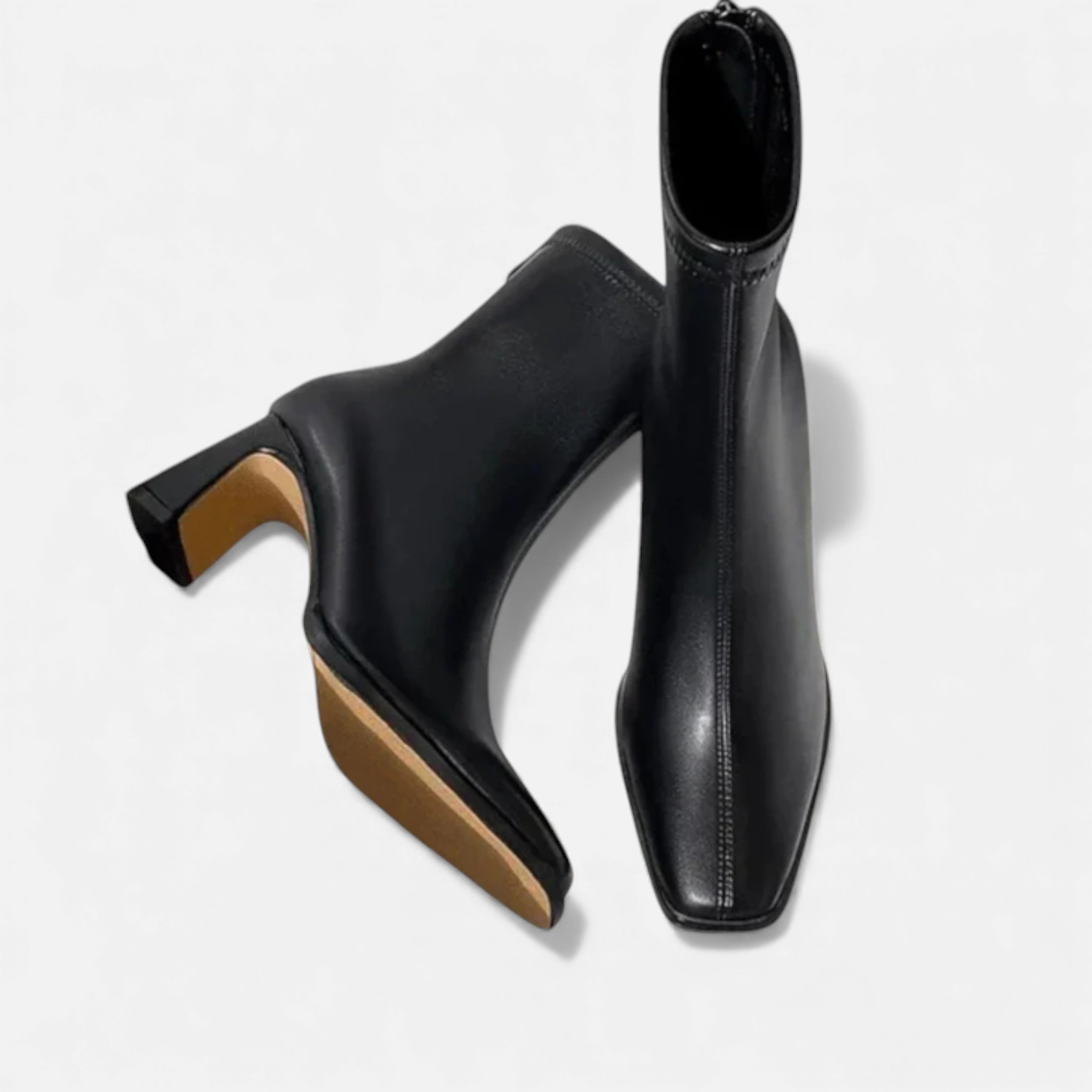 Velqlo | Bottines Vintage à Talon Carré pour Femmes