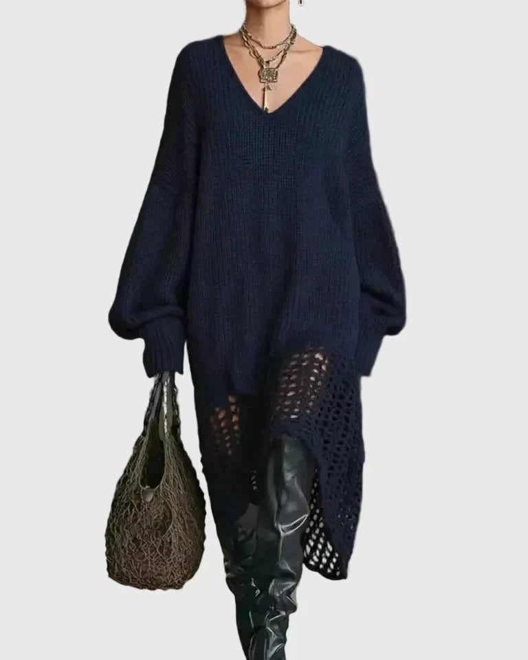 Tara | Robe Midi en Tricot Confortable et Élégante