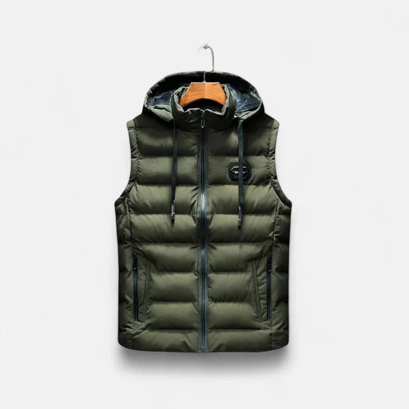 Velqlo | Gilet Matelassé sans Manches – Protection Thermique et Allure Urbaine Dynamique Homme
