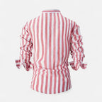 Velqlo | Chemise à Rayures en Lin Mélangé – Fraîcheur Estivale et Allure Riviera Homme