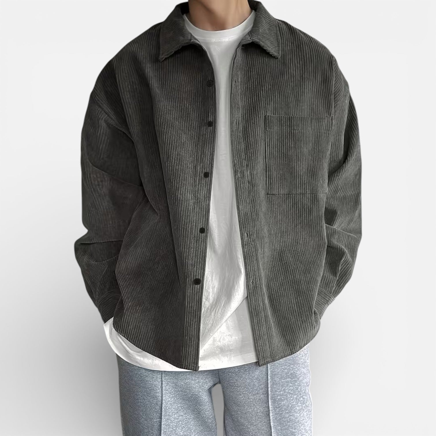 Velqlo | Veste surchemise pour hommes, coupe classique décontractée