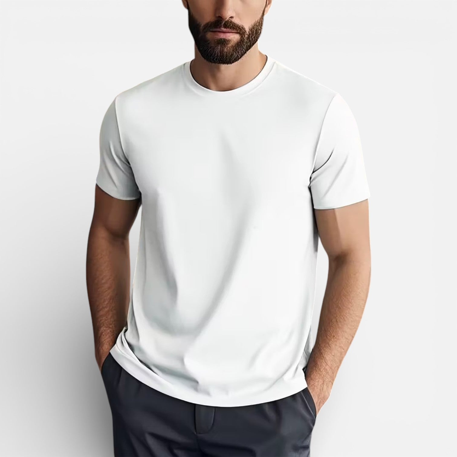 Velqlo | T-shirt classique pour hommes en coton, coupe confortable