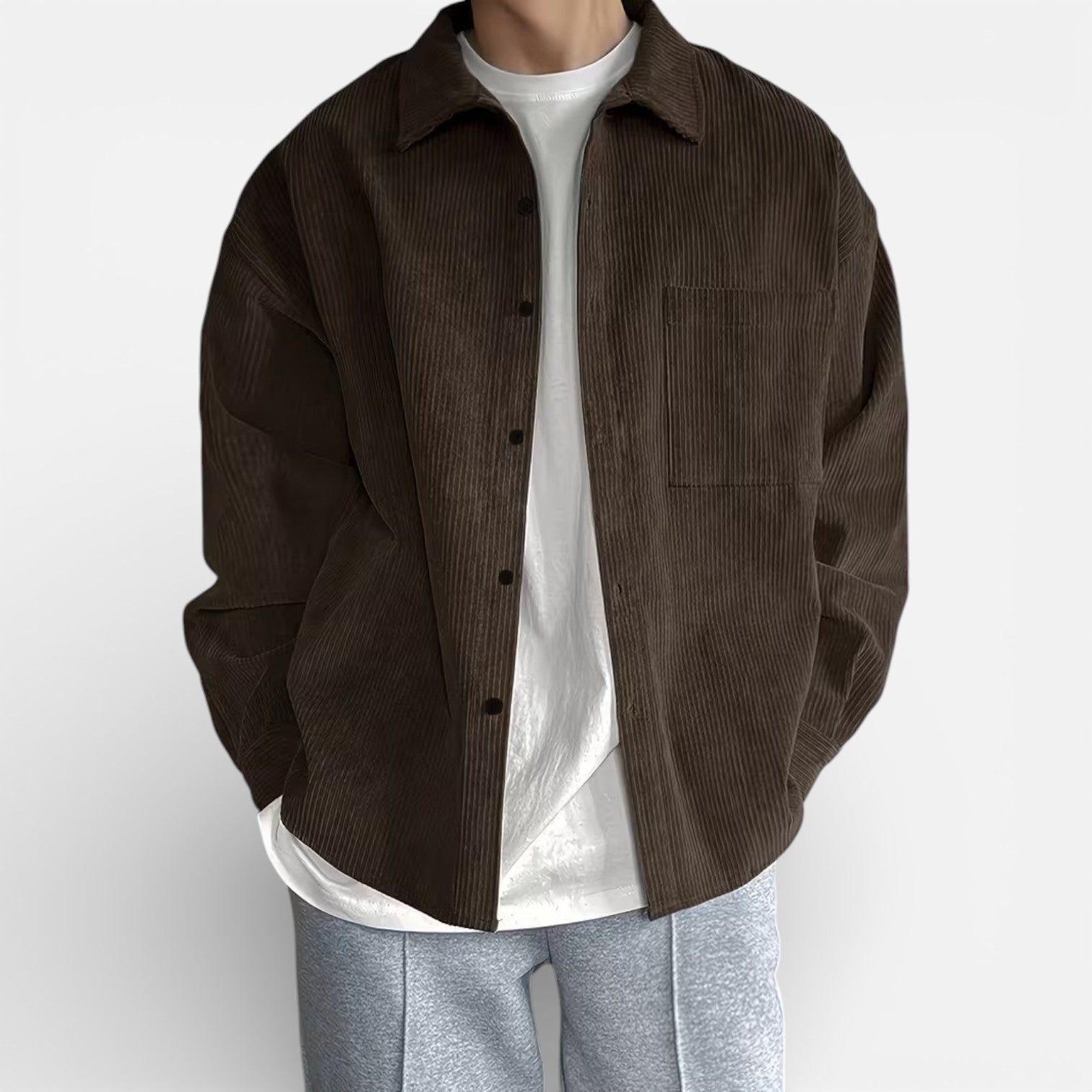 Velqlo | Veste surchemise pour hommes, coupe classique décontractée