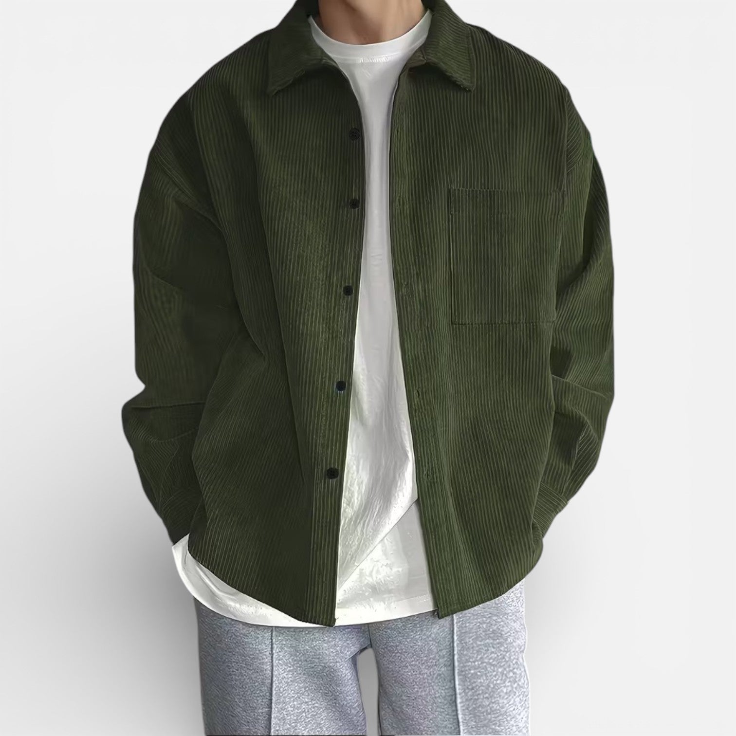 Velqlo | Veste surchemise pour hommes, coupe classique décontractée