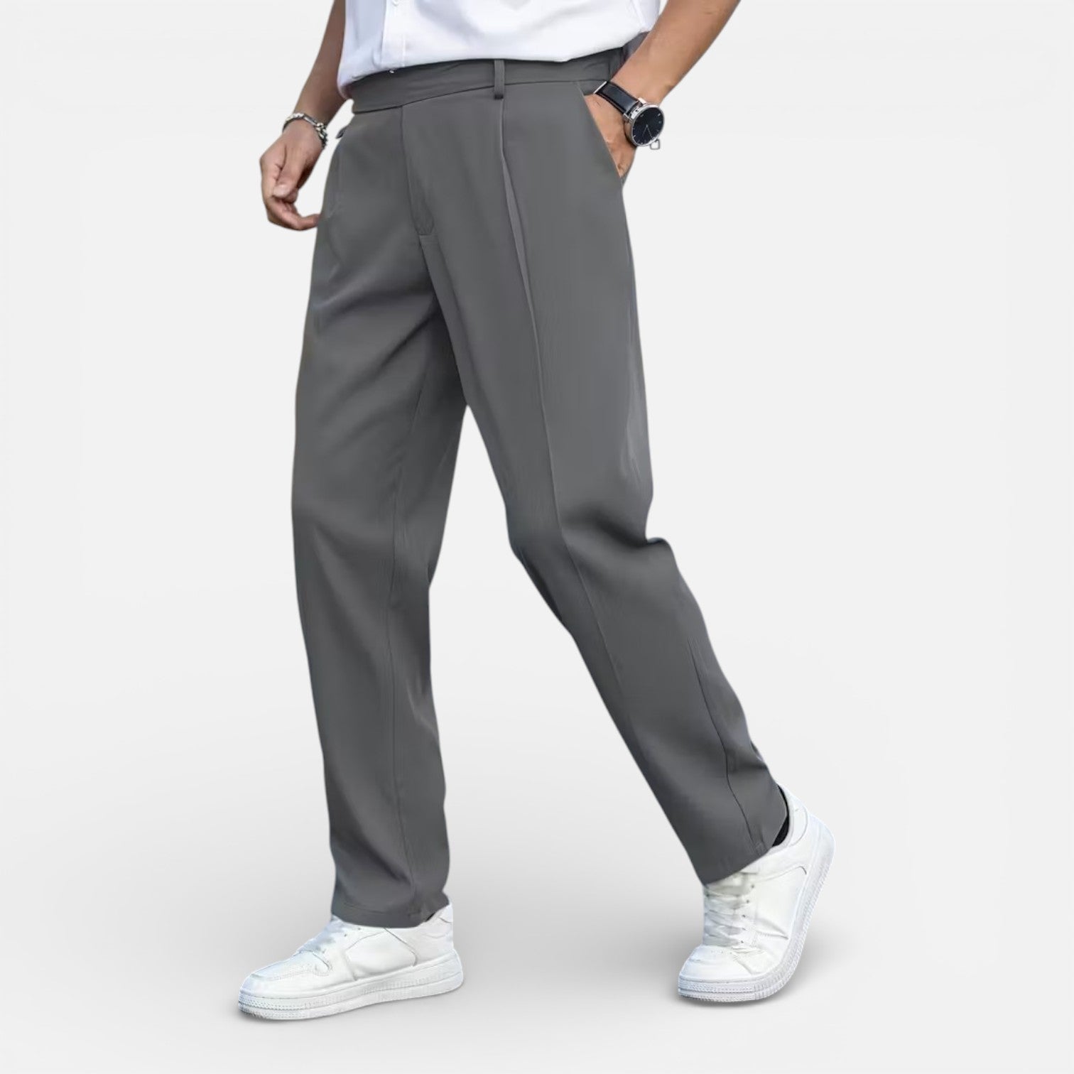 Velqlo | Pantalon pour Hommes Coupe Classique Élégante Style Tailleur