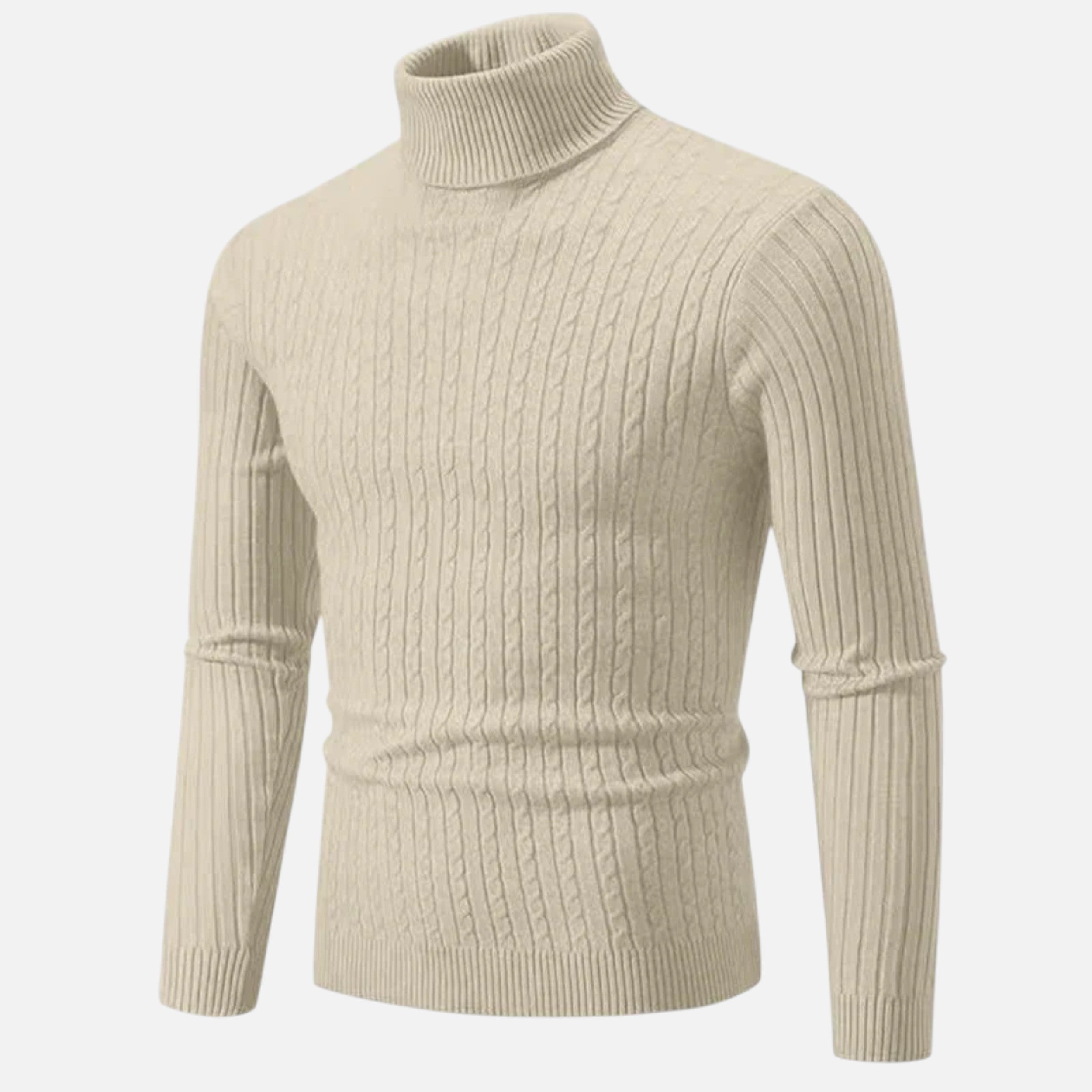 Pull en Laine à Col Montant Velqlo pour Hommes