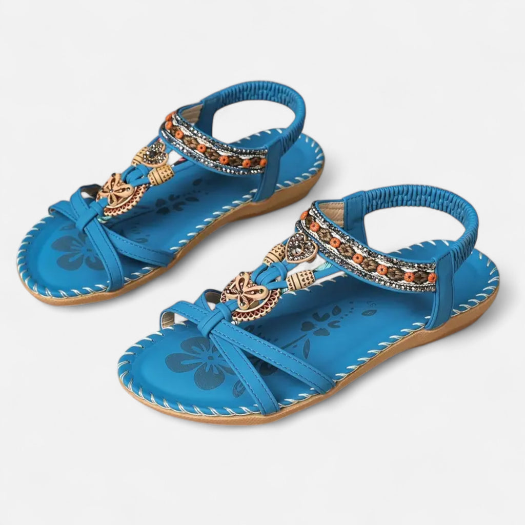 Velqlo | Women’s Rhinestone Butterfly Sandals – Boho Summer Charm