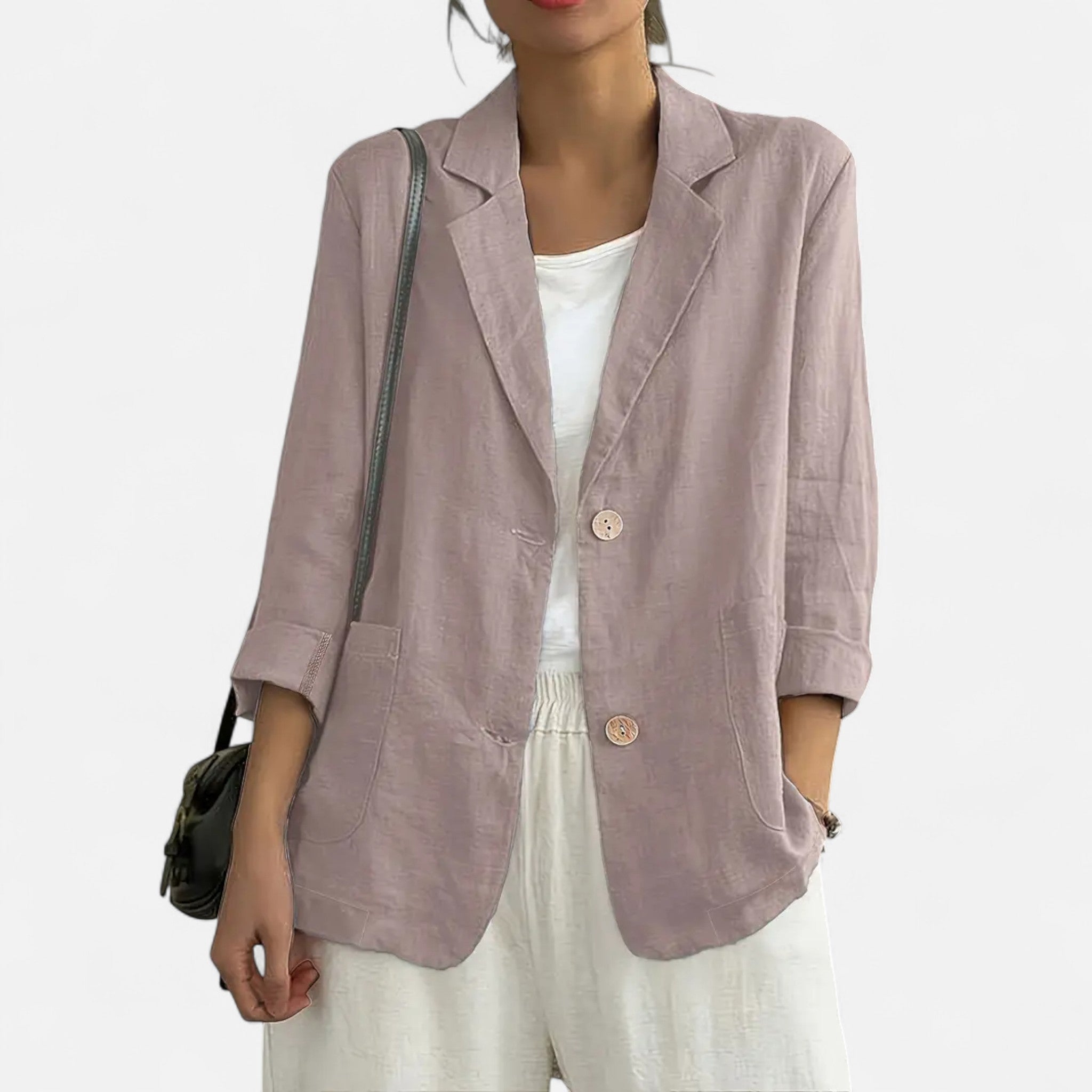 Velqlo | Veste de Commutateur Décontractée à Deux Boutons pour Femmes