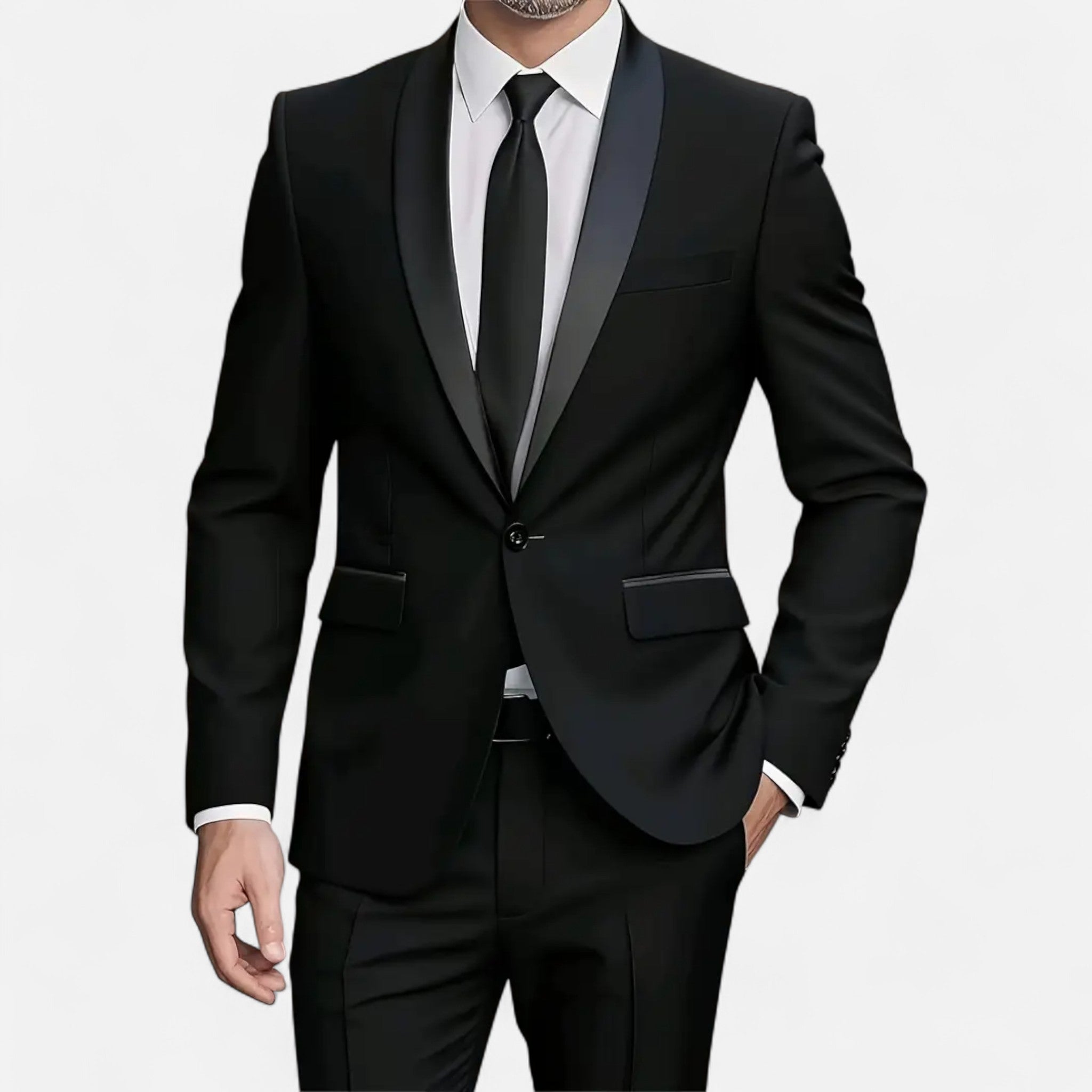 Velqlo | Costume de Tuxedo Banquet Slim Fit 3-Pièces pour Hommes