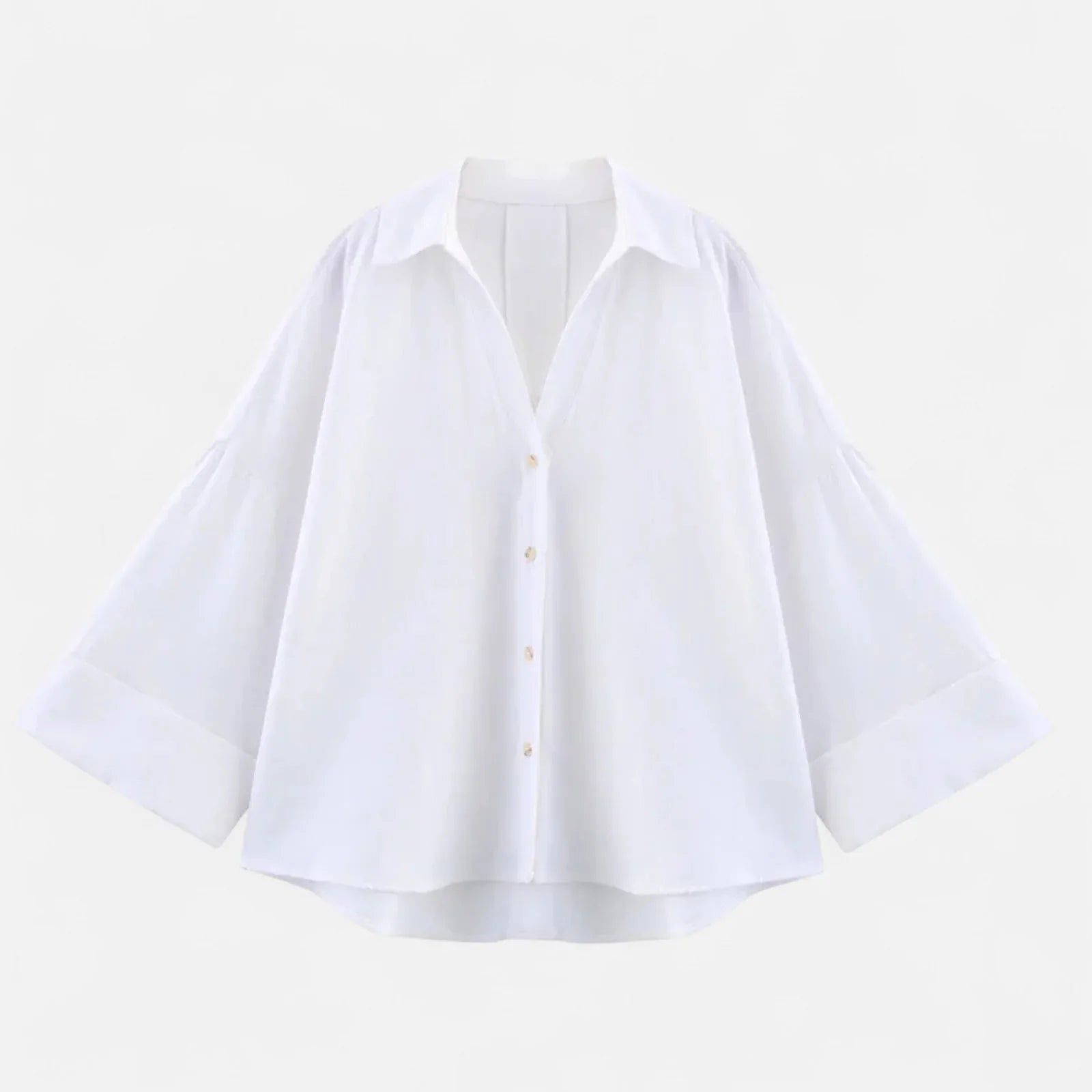 Velqlo | Chemise pour femme en coton mélangé, coupe décontractée, longueur mi-longue
