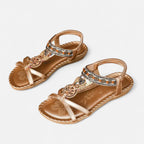 Velqlo | Women’s Rhinestone Butterfly Sandals – Boho Summer Charm