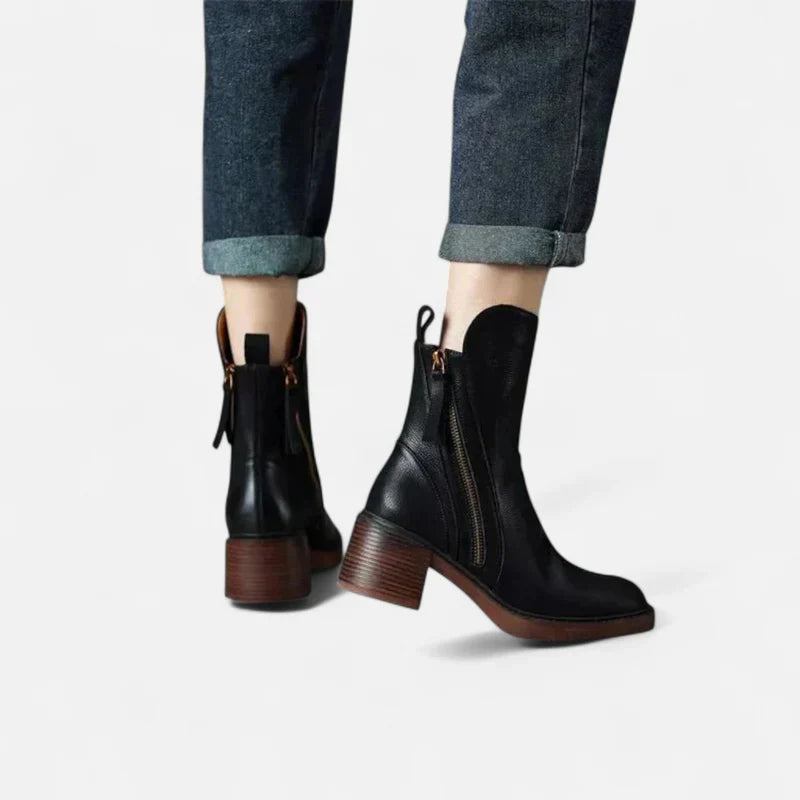 Velqlo | Bottines Ellen – Confort Absolu et Élégance en Cuir Véritable Femme