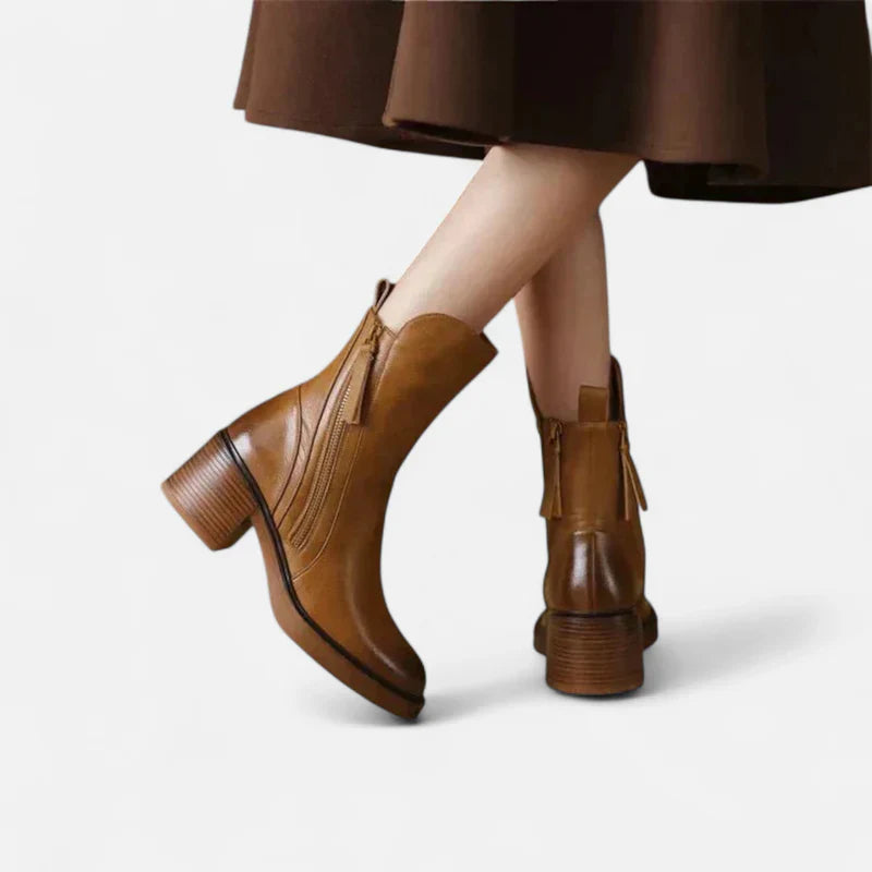 Velqlo | Bottines Ellen – Confort Absolu et Élégance en Cuir Véritable Femme