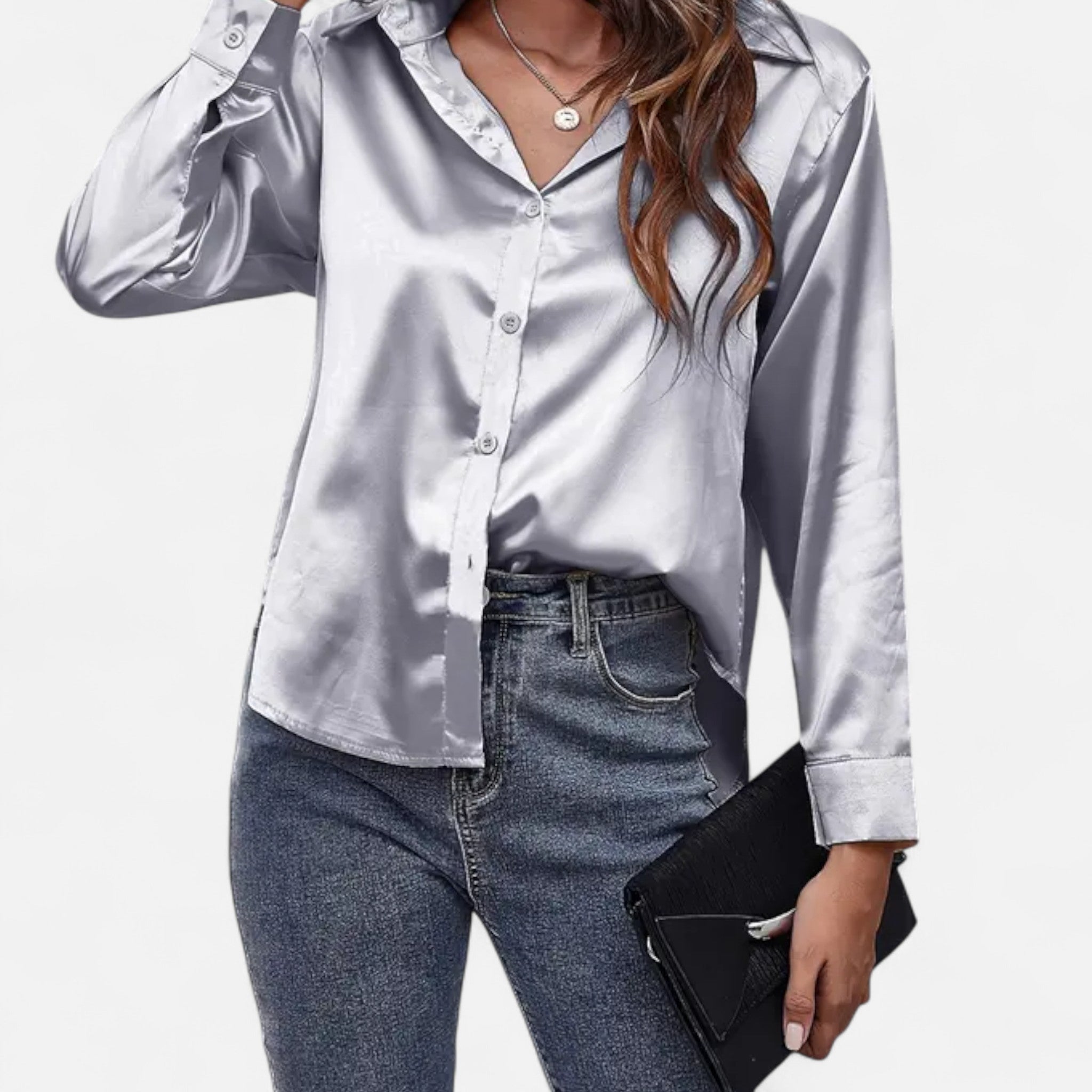 Velqlo | Blouse élégante en satin pour femmes