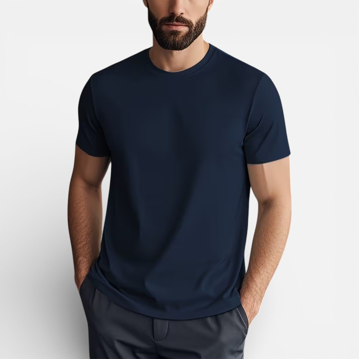 Velqlo | T-shirt classique pour hommes en coton, coupe confortable