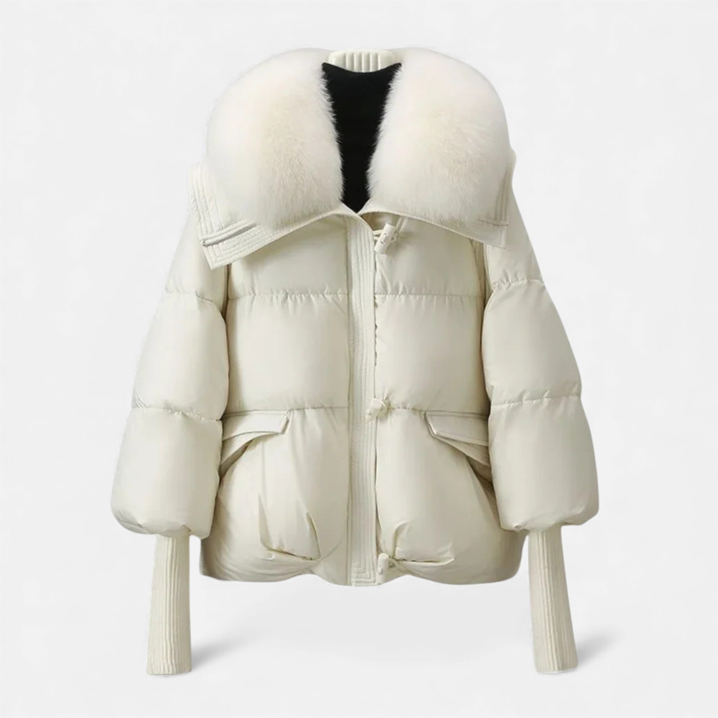 Velqlo | Veste d'hiver matelassée pour femmes avec col en fourrure