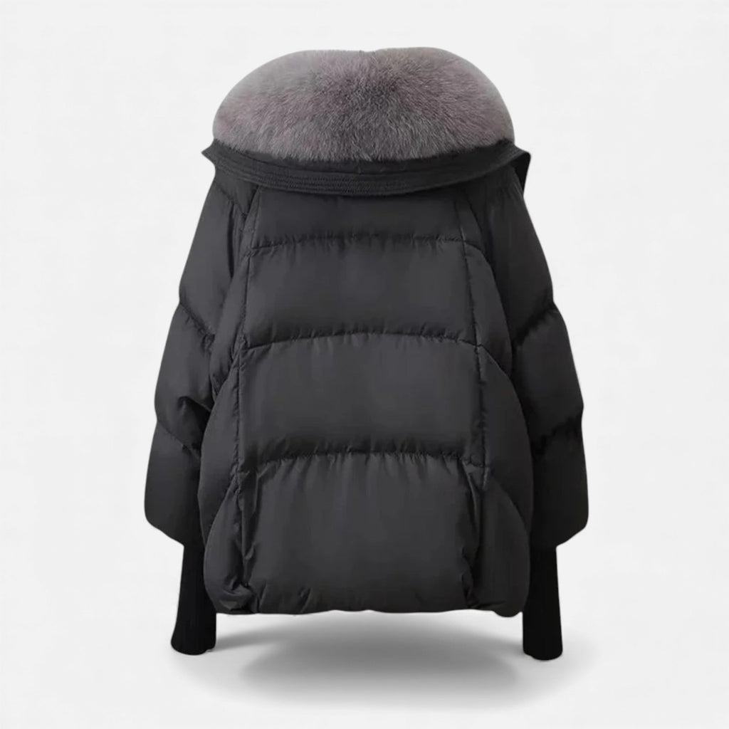 Velqlo | Veste d'hiver matelassée pour femmes avec col en fourrure