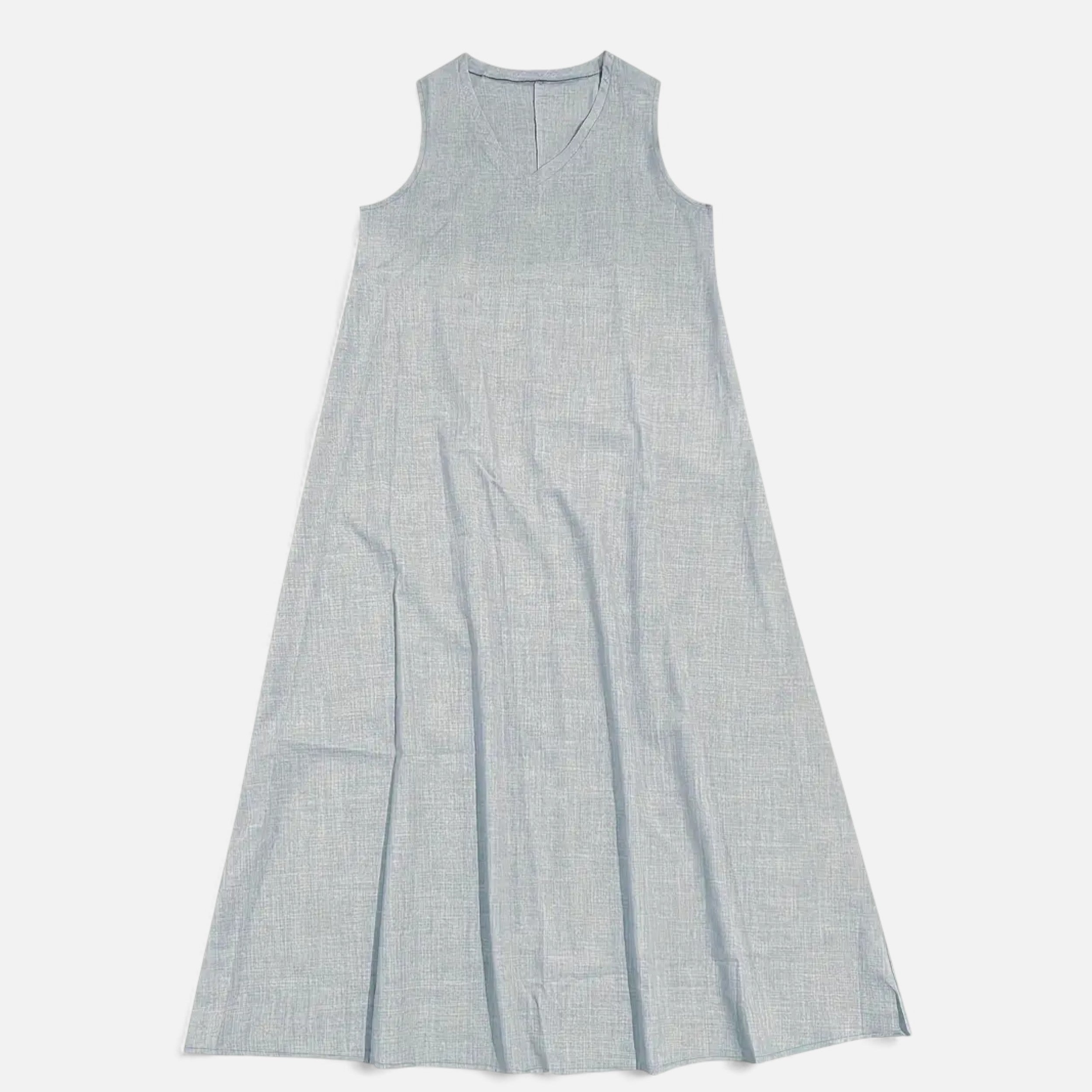 Velqlo | Women’s V-Neck Sleeveless Dress – Soft Lightweight Elegance