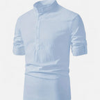 Velqlo | Men’s Linen Henley Shirt