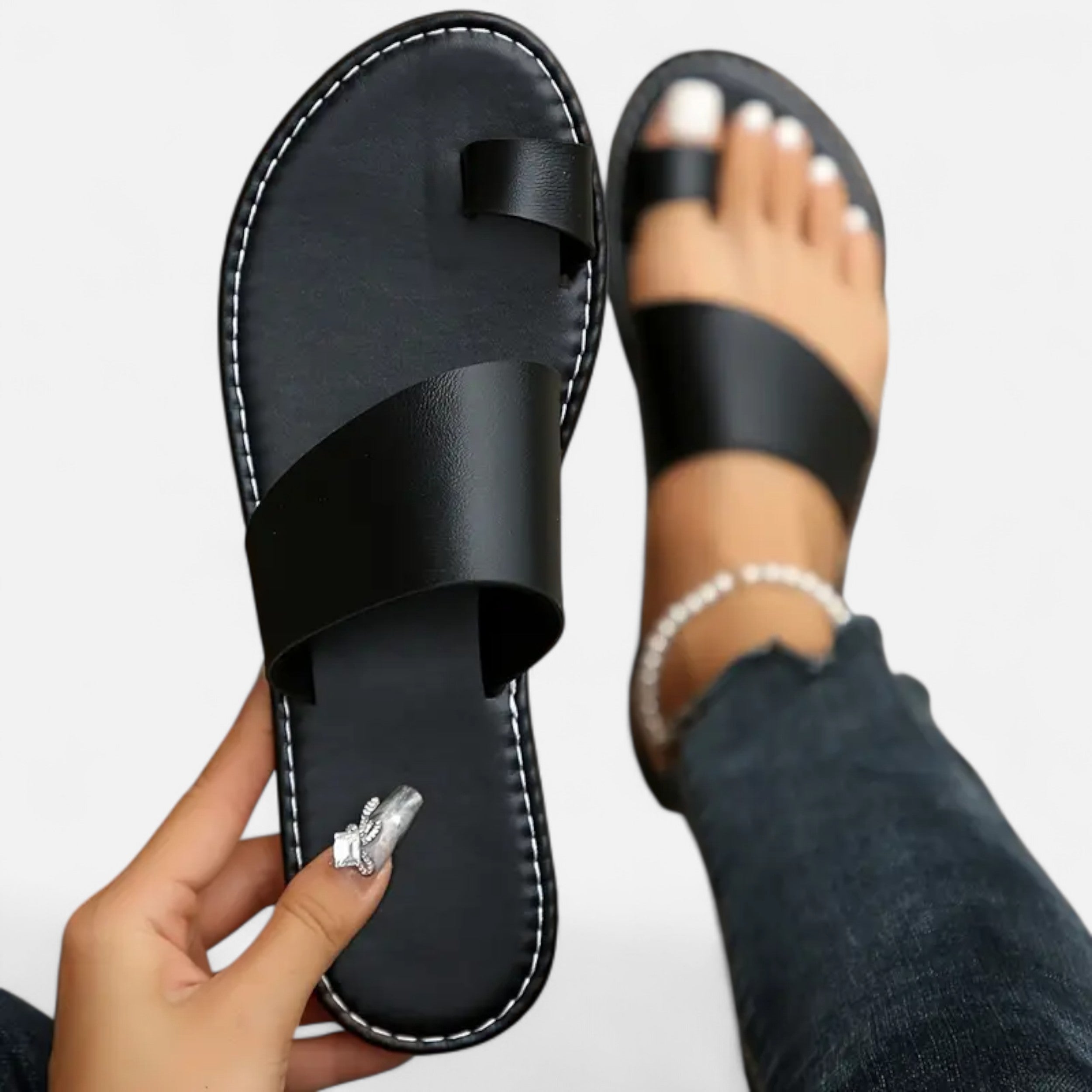 Velqlo | Women’s Flat Sandals – Breathable Back Strap Comfort