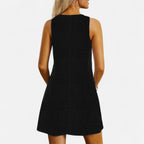 Velqlo | Women’s Striped A-Line Dress – Casual Summer Elegance