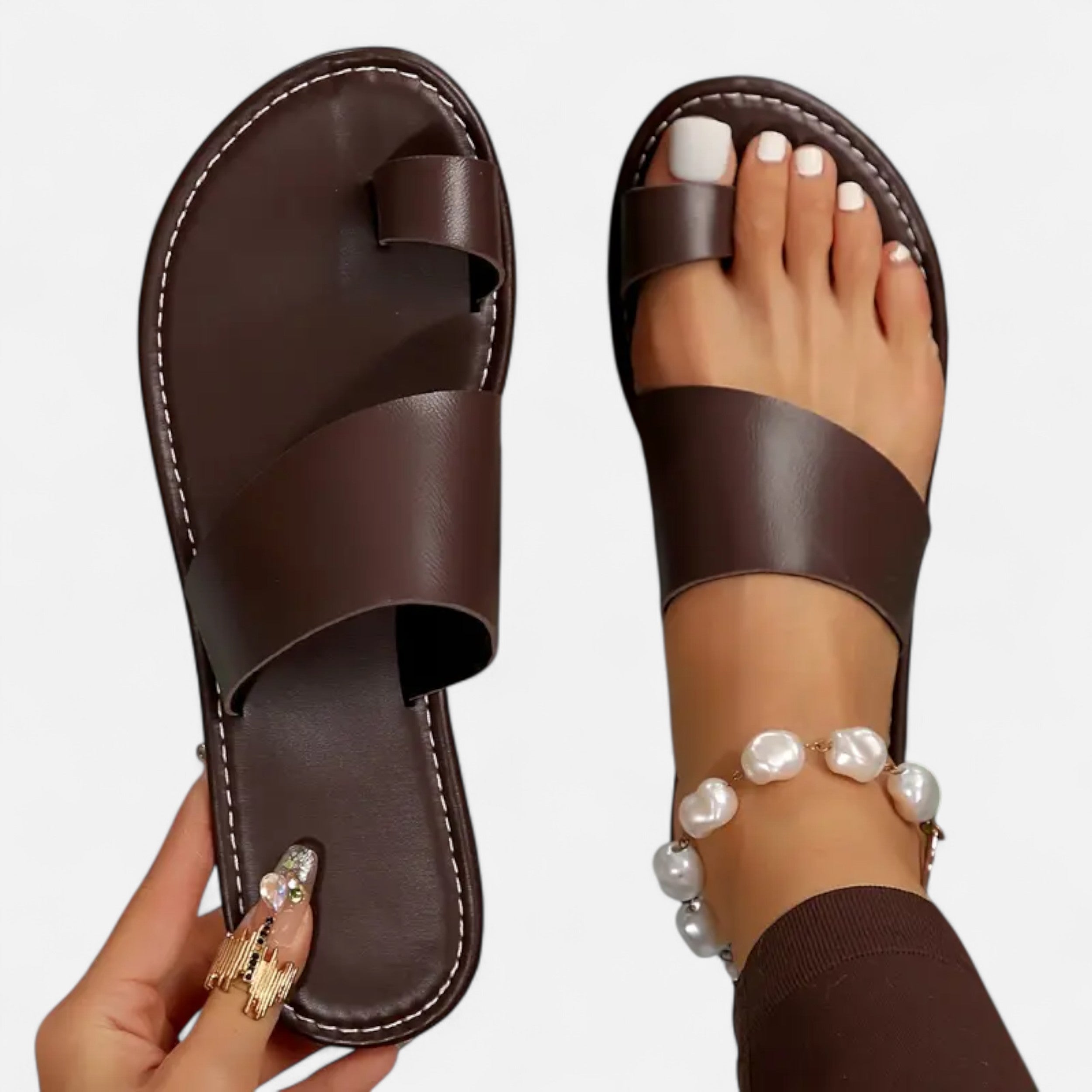 Velqlo | Women’s Flat Sandals – Breathable Back Strap Comfort