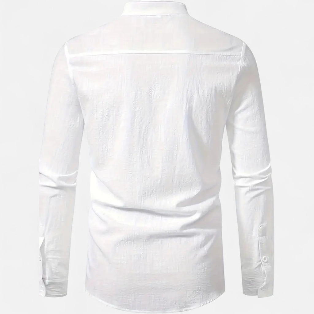 Velqlo | Men’s Linen Henley Shirt