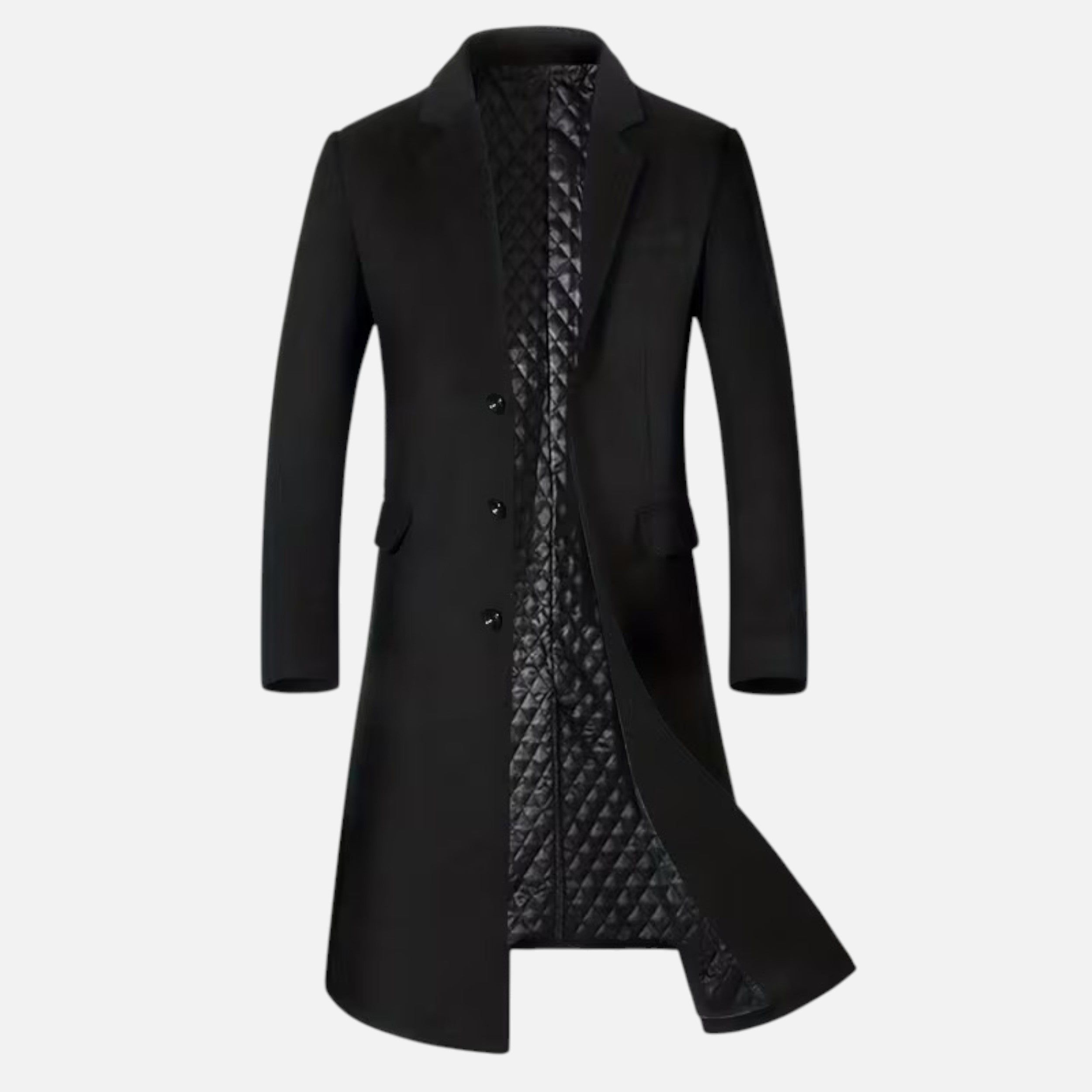 Velqlo | Manteau Long à Revers pour Hommes