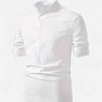 Velqlo | Men’s Linen Henley Shirt