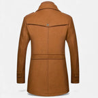 Velqlo | Manteau Homme Tweed Caramel Double Boutonnage