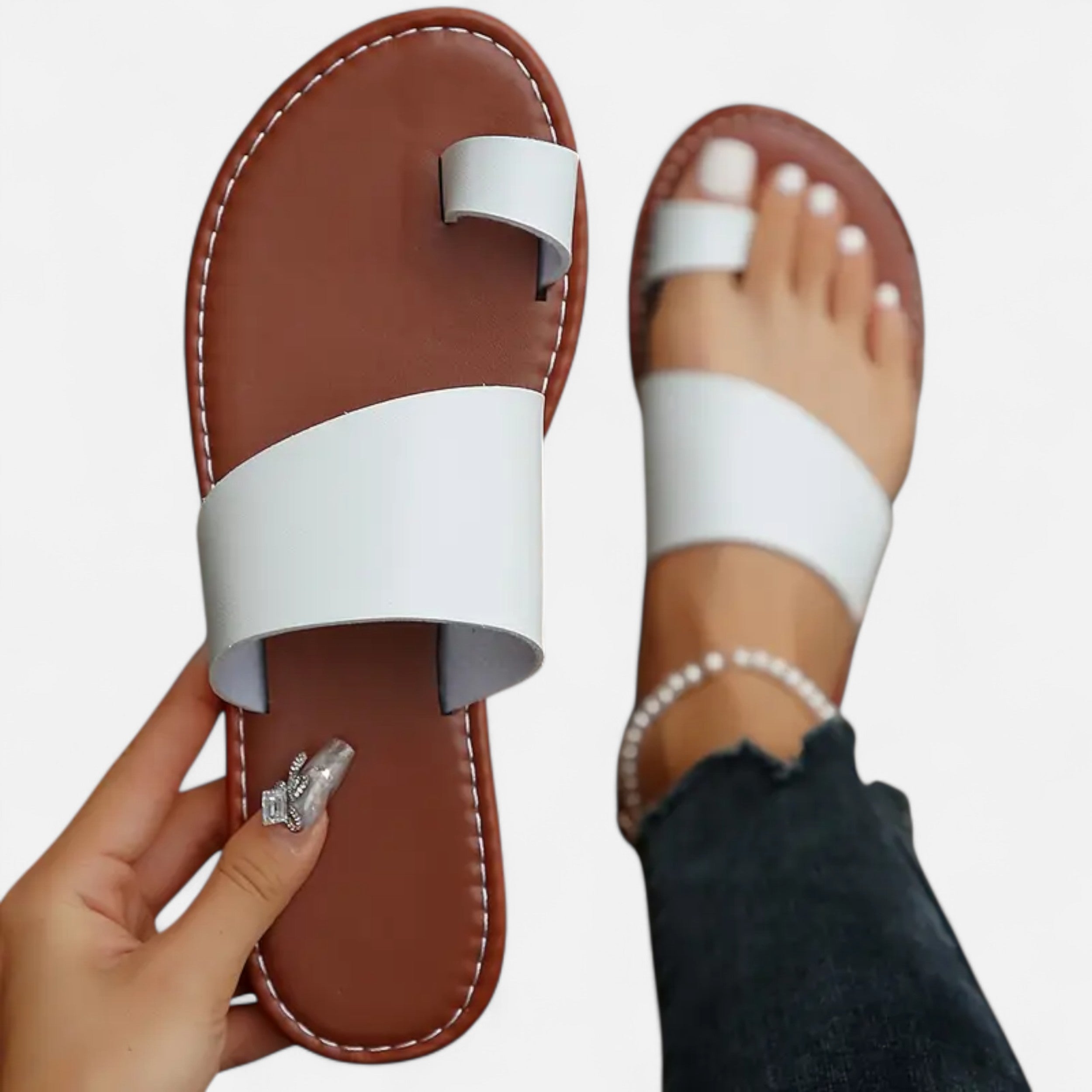 Velqlo | Women’s Flat Sandals – Breathable Back Strap Comfort