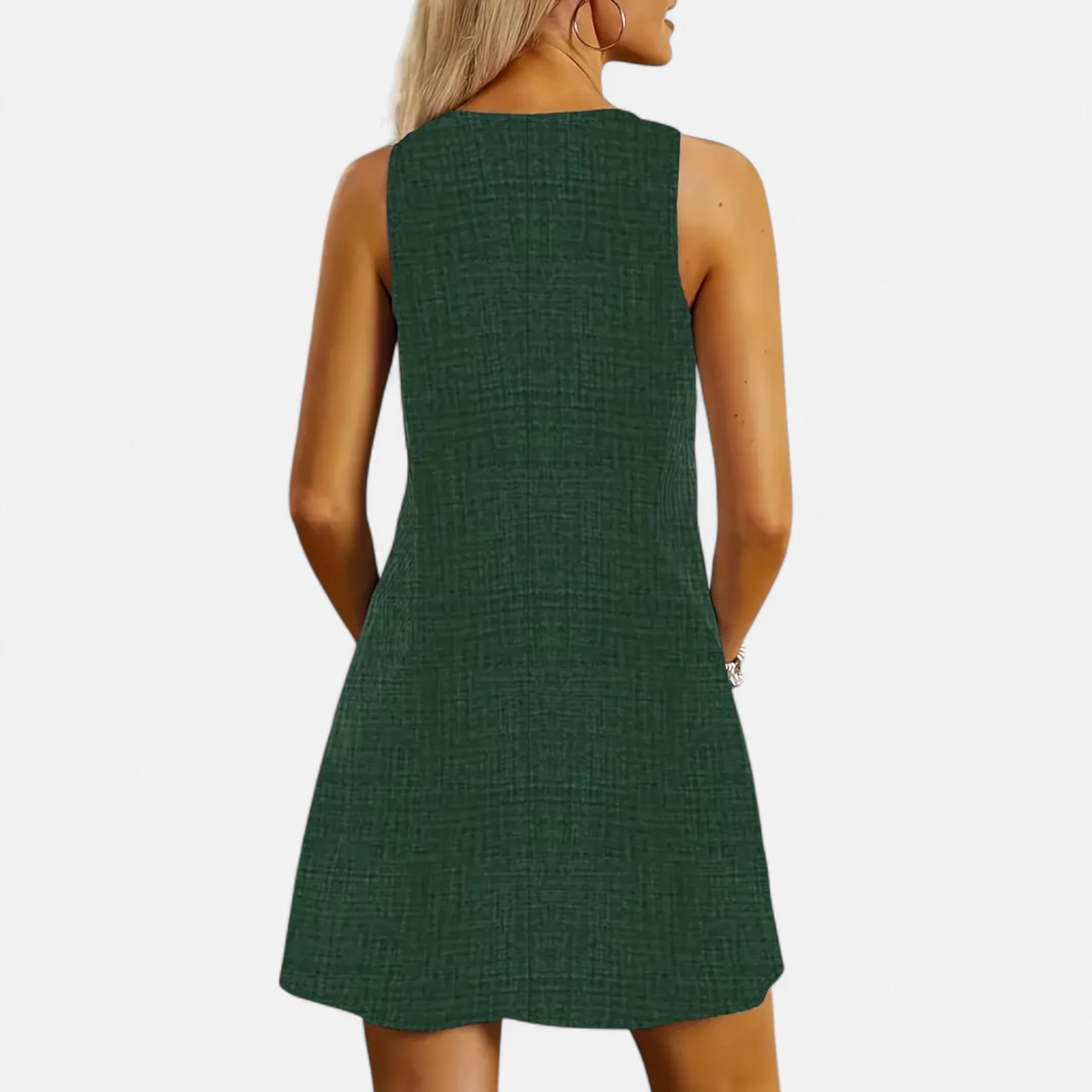 Velqlo | Women’s Striped A-Line Dress – Casual Summer Elegance