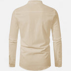 Velqlo | Men’s Linen Henley Shirt